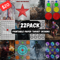 22pack printable paper targets